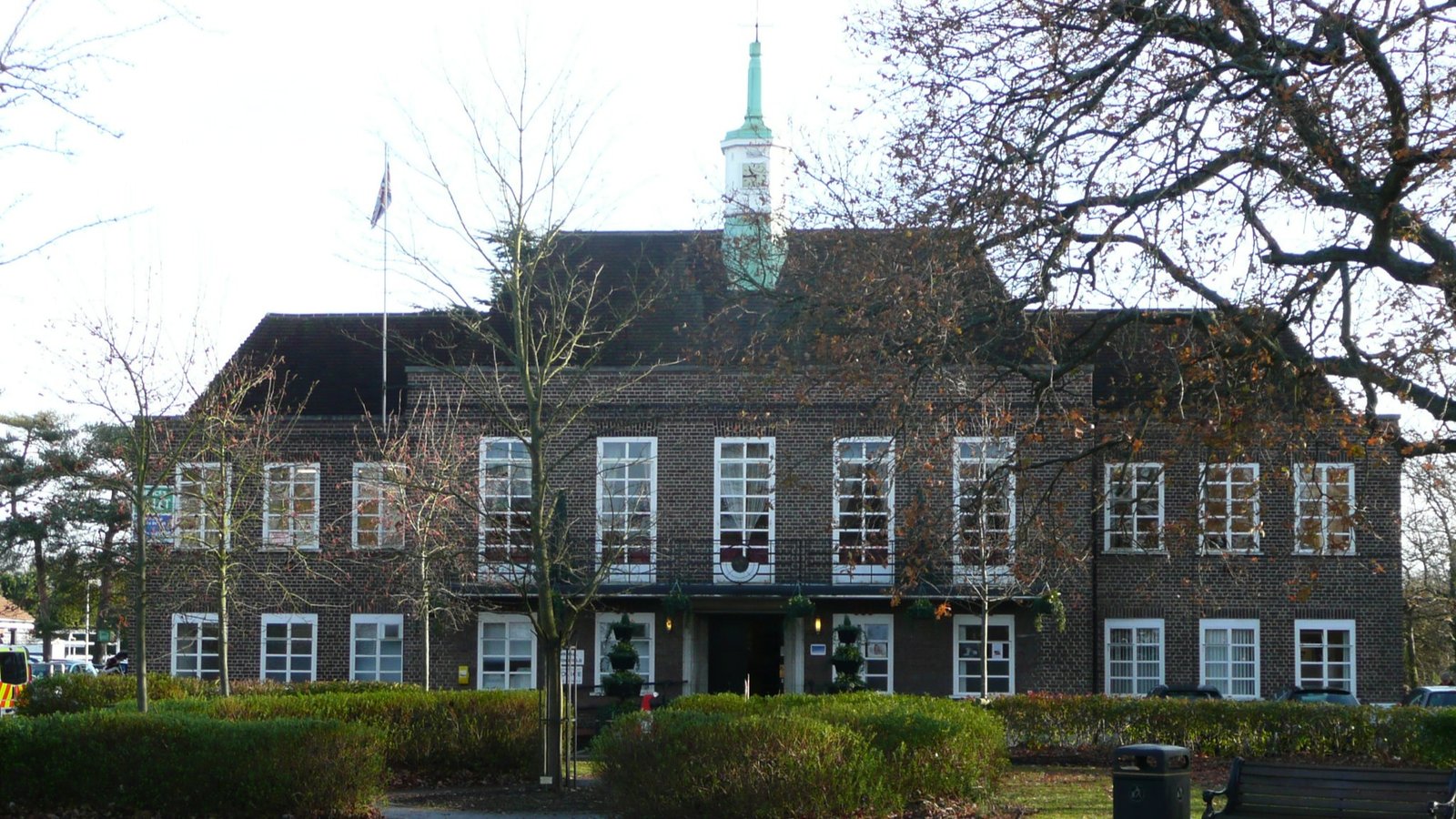 A frontal image of Beaconsfield Town Hall
